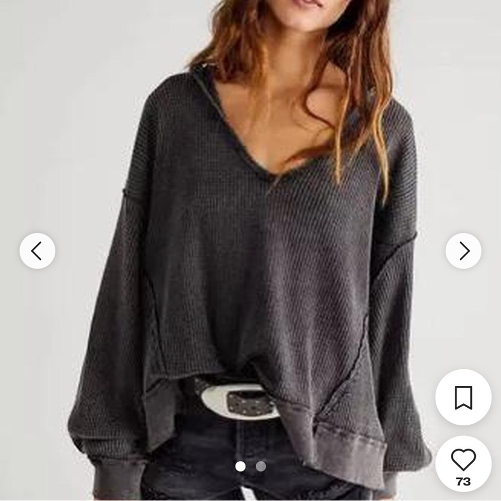 We The Free green V-Neck thermal